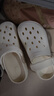 名創(chuàng)優(yōu)品（MINISO）洞洞鞋男女夏季外穿涼鞋防滑厚底踩屎感包頭涼拖鞋 卡其+海洋星星 曬單實拍圖