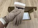 ROWILUX德國品質(zhì)保暖手套女士羊毛秋冬加絨加厚防寒冬天開(kāi)車(chē)觸控屏幕毛線(xiàn) 米駝色 均碼 曬單實(shí)拍圖