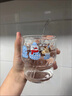 小魚(yú)家的貓高顏值可愛(ài)小雪人兒童寬口玻璃杯果汁杯咖啡杯牛奶杯收腰泠飲杯 曬單實(shí)拍圖
