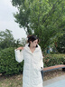 安踏（ANTA）熾熱羽絨服丨四防女士鵝絨高蓬長(cháng)款連帽外套冬季過(guò)膝保暖棉服衣 【85%鵝絨四防科技】紙莎白-1 M (女165) 曬單實(shí)拍圖