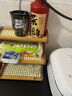 霓峰桌面收納架置物架餐桌臺面工位茶杯水杯咖啡杯茶具桌上零食分層架 3層30-普通塑藤款 曬單實(shí)拍圖