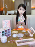 凡華兒童手鏈串珠手工diy材料女童玩具項鏈穿珠子首飾盒套裝手串啟智 升級/玉碎手鏈6色300珠+首飾盒 曬單實(shí)拍圖
