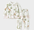 童泰（TONGTAI）嬰兒套裝四季純棉寶寶衣服男女童家居服內衣上衣褲子綠色100碼 曬單實(shí)拍圖