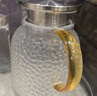 富光耐熱玻璃涼水壺大容量家用果汁杯花茶杯茶壺冷水壺錘紋壺1200ML 曬單實(shí)拍圖