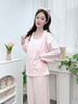 芬也（FENYE）月子服夏季薄款純棉孕婦哺乳睡衣十月份產(chǎn)婦產(chǎn)后純色家居服套裝 粉漫霧柔【山云棉 7A抑菌】 L 曬單實拍圖