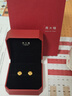 周大福爆閃愛(ài)心四葉草黃金耳釘耳飾(工費380)約2.8g EOF1832 曬單實(shí)拍圖