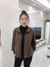 俞兆林秋裝時尚外套中老年人女媽媽裝50-60歲洋氣春秋休閑時尚夾克衫女 咖色 均碼 XL(建議115-130斤) 曬單實(shí)拍圖