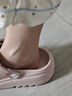 名創(chuàng)優(yōu)品（MINISO）洞洞鞋女款2025新款eva防滑防臭沙灘鞋增高涼拖鞋女夏季外穿 卡其+美食集(10個)滴塑 36-37 曬單實拍圖