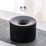 叁旬（sanxun）創(chuàng)意陶瓷墨遠(yuǎn)煙灰缸帶蓋防煙味辦公室家用客廳煙灰缸高級(jí)感擺件 墨遠(yuǎn)煙灰缸【禪風(fēng)黑_曲面蓋】 曬單實(shí)拍圖