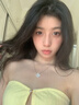 QUEENSUN18K金培育鉆石項鏈時尚輕奢高級感四葉草耳釘LOOP手鏈送女友老婆 18K白 小號LOOP項鏈 總0.6克拉 DE顏色 VS凈度 曬單實拍圖