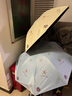 天堂傘黑膠超輕防曬防紫外線(xiàn)太陽(yáng)傘遮陽(yáng)便攜折疊晴雨傘女兩用男士 甘酪白 曬單實(shí)拍圖