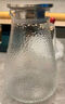 青蘋果水壺水杯套裝 涼水壺冷水壺錘紋耐熱玻璃嘟嘟壺*1錘紋玻璃杯*6 曬單實拍圖