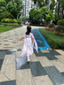 安妮優(yōu)兒漢服女童夏款古裝連衣裙2025新款夏季小女孩兒童公主裙子 紫色130 曬單實(shí)拍圖
