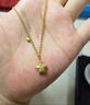 萃華金店足金999鑲鉆隕石星星黃金項(xiàng)鏈古法女士套鏈?zhǔn)罪椝团笥哑呦ΧY物 足金星星套鏈金重約7g 曬單實(shí)拍圖