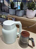 古德窯 茶壺泡茶壺茶水分離飄逸杯2025新款玻璃內(nèi)膽一鍵過(guò)濾泡茶杯茶具 胡桃木玻璃煙灰款飄逸茶壺 650ml 曬單實(shí)拍圖