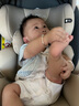 貝倍適（BAYBETSS）兒童安全座椅汽車用0-4-12歲寶寶360度旋轉(zhuǎn)嬰兒車載坐椅ISOFIX 米灰色【遮陽棚+上拉帶+側(cè)保護(hù)】 曬單實拍圖
