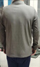 啄木鳥(niǎo)100純棉男士長(cháng)袖t恤春秋季純色翻領(lǐng)POLO衫高彈舒適親膚半拉鏈衛衣 1013灰色 XL 175【建議140-155斤】 曬單實(shí)拍圖