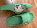 XGGC卡皮巴拉卡通兒童拖鞋女孩室內家居厚底防滑可愛(ài)涼拖女 綠色34-35 曬單實(shí)拍圖