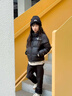 玲瓏北面1996兒童羽絨服TNF90白鴨絨700蓬松保暖男女寶寶外套 童裝黑白 下單送禮盒包裝 110 體重25-45斤 曬單實(shí)拍圖