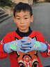 諄梧打雪仗手套兒童7-10歲防水手套男女秋冬季運動(dòng)騎行玩雪手套藍色（適合8-13歲兒童）【升級加絨保暖】 曬單實(shí)拍圖