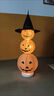 萬(wàn)圣節裝飾南瓜燈過(guò)家家 擺件搞怪道具戶(hù)外發(fā)光南瓜頭布置道具 11寸B款南瓜 曬單實(shí)拍圖