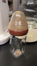 世喜新生兒防脹氣奶瓶3-7個(gè)月玻璃嬰兒仿母乳奶嘴240ml 曬單實(shí)拍圖