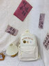 BARBIE德國品質(zhì)女生初中生書(shū)包小學(xué)生背包大容量輕便高中學(xué)生女孩雙肩包 【黃色大號】書(shū)包+毛絨掛件 曬單實(shí)拍圖