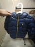 哈吉斯（HAZZYS）品牌童裝男女童羽絨服冬新品高拉鏈簡(jiǎn)約保暖連帽輕薄羽絨服 藏藍 160 曬單實(shí)拍圖