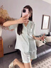衣品元波點(diǎn)綠色kitty貓冰絲高級(jí)卡通睡衣女款2025夏新款短袖短褲家居服 薄荷綠 【短袖+短褲】 M (80-100斤） 曬單實(shí)拍圖