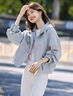 尚靜連帽短款風(fēng)衣外套女2025秋新款小個(gè)子寬松休閑百搭通勤短外套上衣 曬單實(shí)拍圖