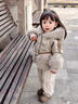 BABO PANDA童裝女童外套秋冬款2025新款寶寶冬季皮衣兒童上衣小女孩皮草冬裝 卡其 120 建議5~6歲【110-120cm】cm 曬單實(shí)拍圖