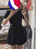 冶芷顯瘦收腰連衣裙方領(lǐng)小個(gè)子裙子女2025夏季新款法式赫本風(fēng)連衣裙 法式小黑短裙 M 曬單實(shí)拍圖