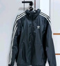 adidas休閑簡約三條紋梭織立領(lǐng)夾克外套男裝秋季阿迪達(dá)斯三葉草 黑色 (偏小，推薦買大1碼)   S 曬單實拍圖