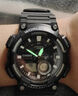 卡西歐（CASIO）手表男十年電力雙顯小黑武士石英黑盤(pán)運動(dòng)學(xué)生表送男友生日禮物 AEQ-110BW-9AVDF 52.2mm 曬單實(shí)拍圖