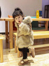 G.DUCKKIDS小黃鴨童裝女童外套冬季兒童毛毛衣小女孩衣服冬裝仿皮草保暖上衣 卡其色 90 尺碼建議1~2歲 曬單實(shí)拍圖