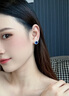 HKHL 【附證書(shū)】925純銀藍寶石耳釘女士耳環(huán)耳飾高級感生日禮物送女友 藍寶石耳釘一對【證書(shū)+輕奢禮盒】 曬單實(shí)拍圖
