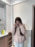 鴨鴨（YAYA）羽絨服女短款2025年新款中式盤扣流蘇衣服時(shí)尚國潮保暖鴨絨外套XH 粉色 S /155 曬單實(shí)拍圖