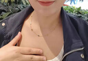 伊燦四葉草彩色鋯石項鏈女2025新款爆款鎖骨鏈輕奢小眾高級感頸鏈配飾 四葉草彩色鋯石項鏈 曬單實拍圖