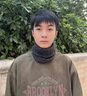 巴魯尼品牌山羊絨脖套圍脖男士秋冬季保暖混色針織送男生禮物2025新款 黑灰（純絨織造 曬單實(shí)拍圖
