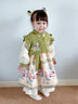幼歌（YOUGE）嬰幼兒秋季新款云間小鹿新中式套裝國(guó)風(fēng)馬甲裙子兩件套 米色 90 cm 曬單實(shí)拍圖
