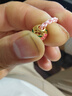 中國黃金十二花神黃金轉運珠手鏈女足金桃花手繩七夕情人節禮物送女朋友 足金牡丹花手繩【四月花神】 金重約：0.4g 曬單實(shí)拍圖