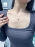 阿瑪哲【七夕好禮】輕奢四葉草項鏈女生瑪瑙吊墜走心情人節送女朋友老婆 紅瑪瑙四葉草項鏈【限定禮盒 代寫(xiě)賀卡】 【七夕限定】 曬單實(shí)拍圖