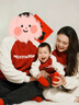 G.DUCKKIDS親子裝2025秋款長(cháng)袖衛衣褲子套裝一家三口四口寬松上衣母女父子裝 米色衛衣 80 cm 曬單實(shí)拍圖