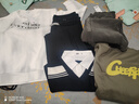 森馬衛衣男發(fā)熱抑菌冬季寬松連帽衣服加絨校園印花情侶裝 土灰綠A41901 L 曬單實(shí)拍圖