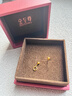 金至尊黃金耳釘女小圓珠足金999耳飾耳環(huán)生日禮物女計價(jià) 1.14克 曬單實(shí)拍圖