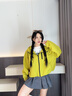 尚靜韓版休閑戶外工裝外套25年秋新時尚小個子連帽上衣 湘葉綠 2XL 曬單實拍圖