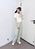 小豬彼特女童夏季套裝2025年新款兒童短袖工裝運動(dòng)夏裝又酷又颯的大童女裝 15265綠色+9937米白色 160 cm 曬單實(shí)拍圖