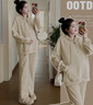 苒琦媽咪孕婦裝2025秋裝新款套裝寬松上衣衛衣洋氣大碼托腹褲時(shí)尚款兩件套 杏色套裝 XL 曬單實(shí)拍圖