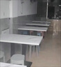 政德馨快餐桌椅組合奶茶店小吃店甜品食堂餐廳長(cháng)方桌餐飲商用咖啡廳桌子 120*60仿白大理石(顆粒板) 曬單實(shí)拍圖