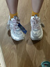 FILA FUSION 斐樂女鞋新款硬糖厚底休閑老爹鞋貓爪掛件運(yùn)動(dòng)鞋女 奶白/薄霧灰-GC 38 曬單實(shí)拍圖
